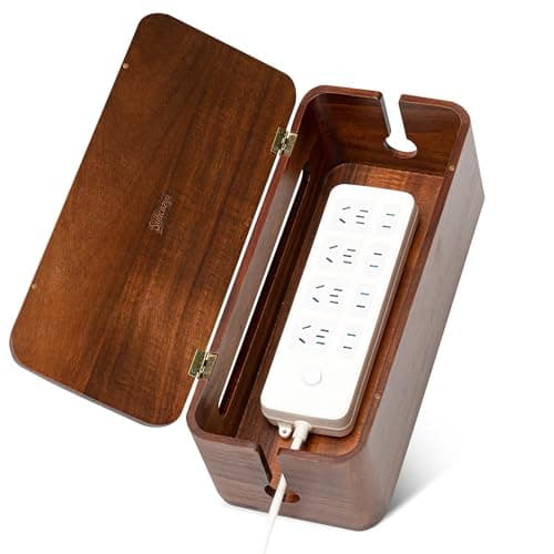 Acacia Wood Cable Management Box Large