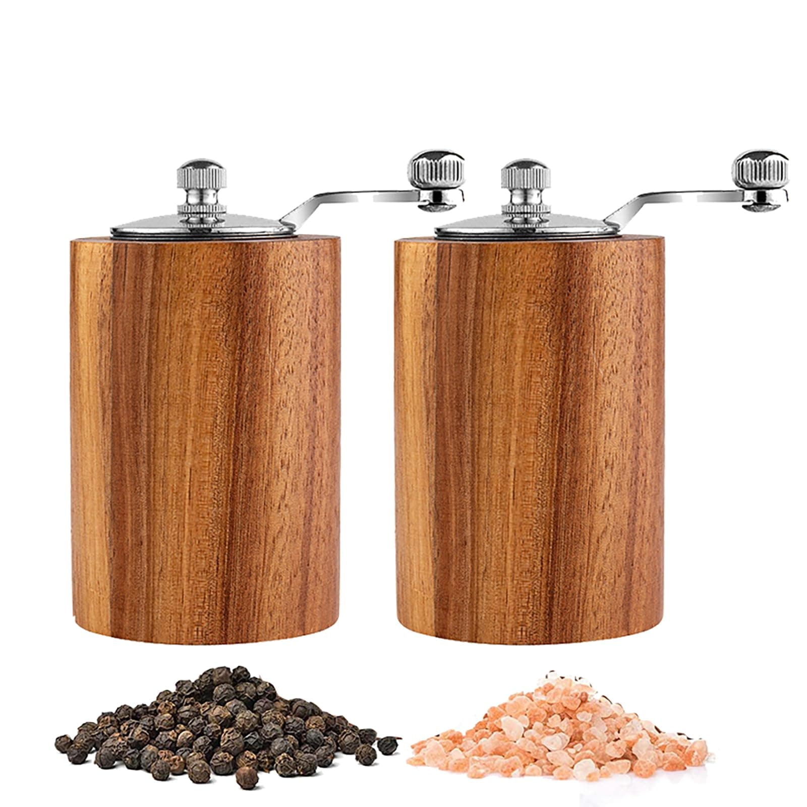 Acacia Wood Salt and Pepper Grinder Set 10 Inch