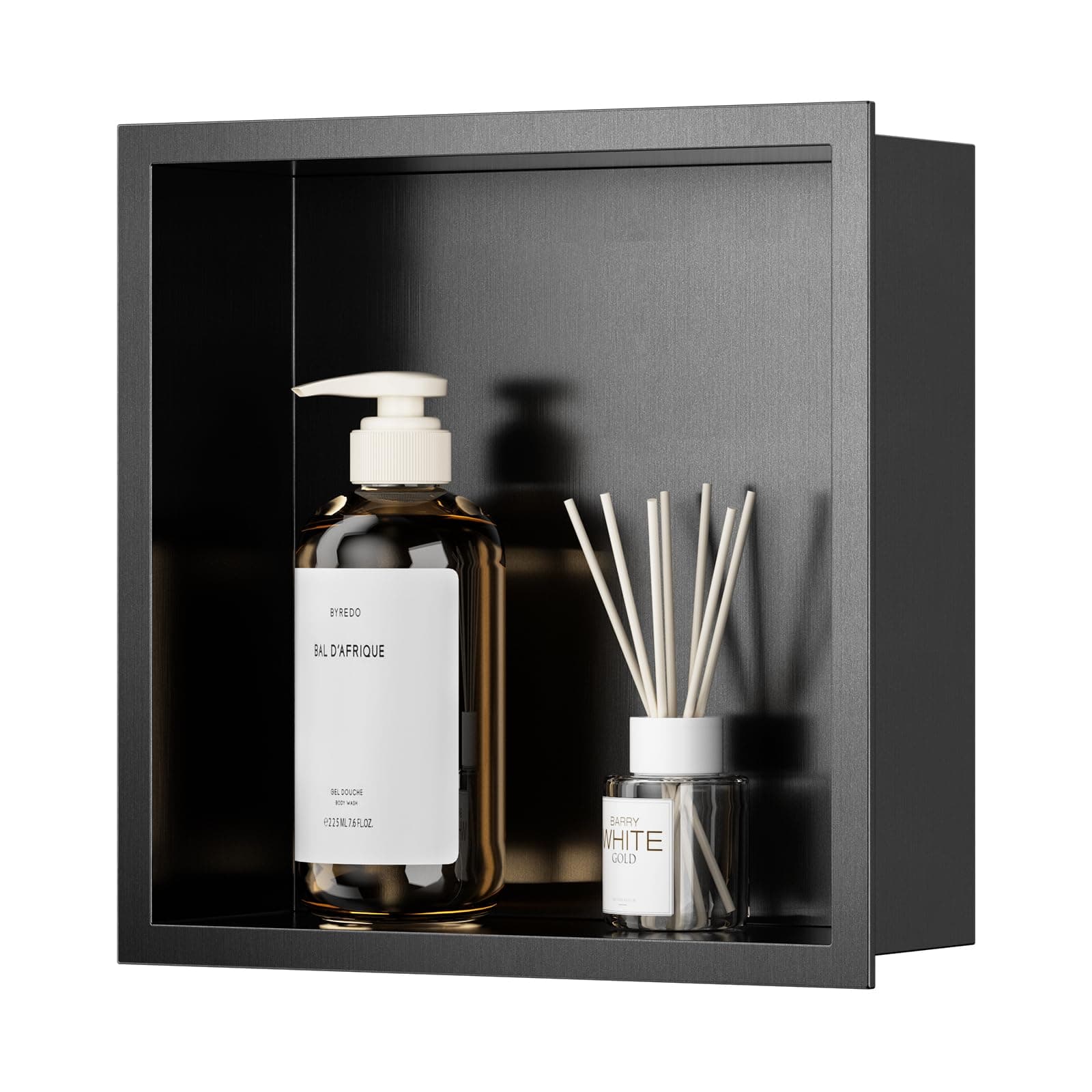 Achelous Stainless Steel Shower Niche 12x12 - No Tile Needed