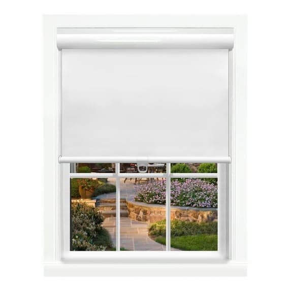 Cordless Natural Linen Roman Shade