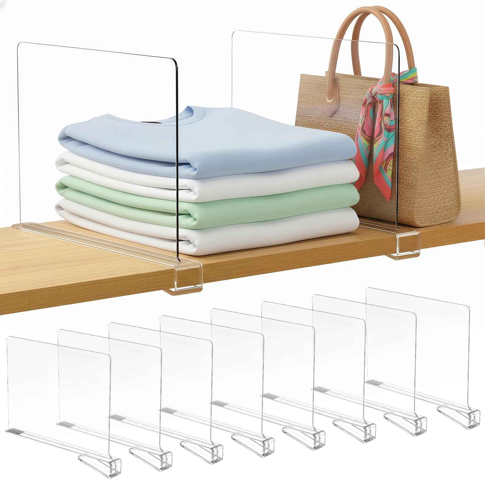 Acrylic Junk Drawer Organizer 9-Piece Kit