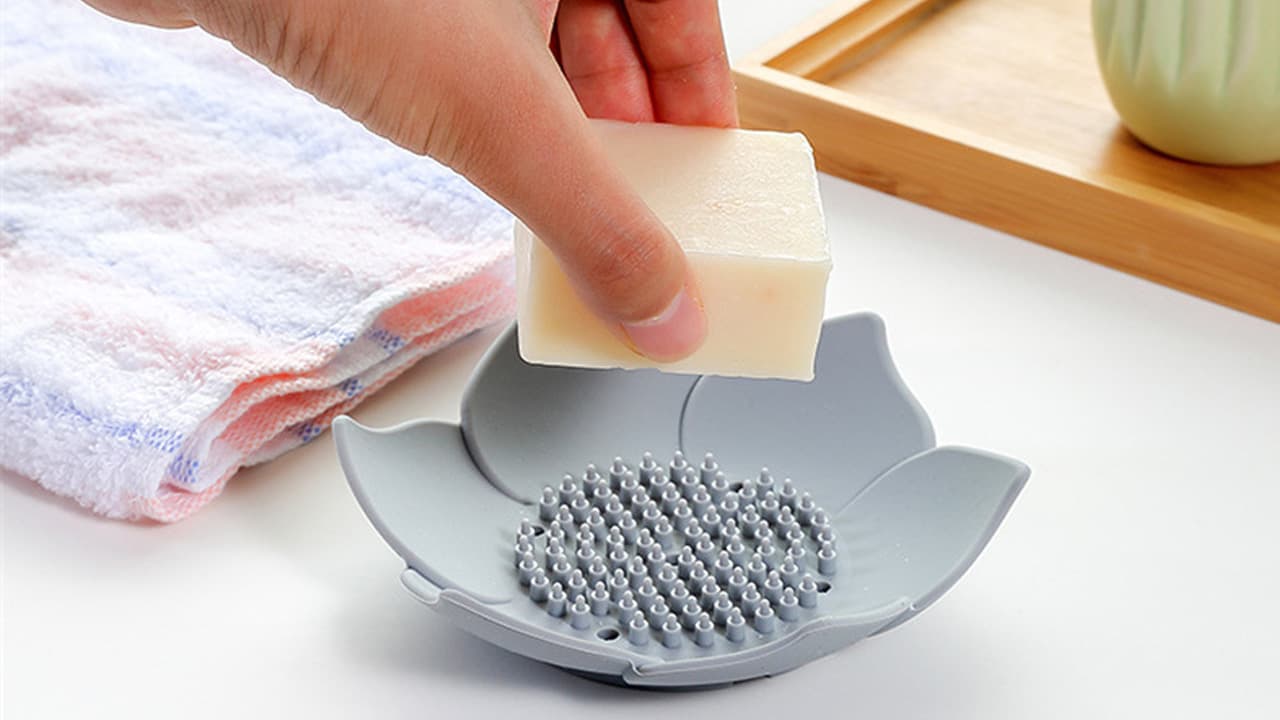 2-Pack Adhesive Wall-Mounted Soap Dish