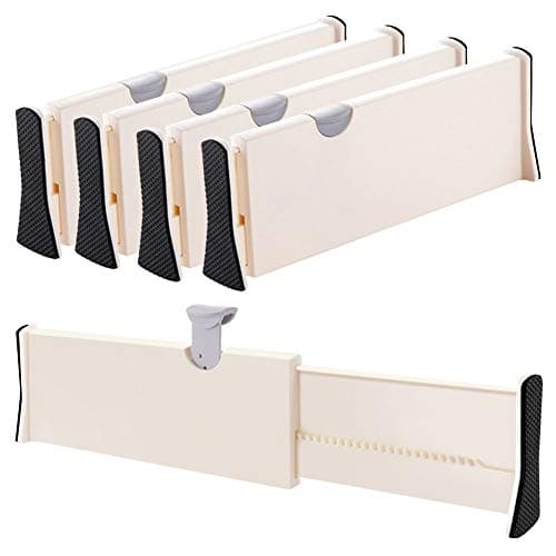Drawer Dividers Organizer 4-Pack — Adjustable, 11-17 in., 4 in. High