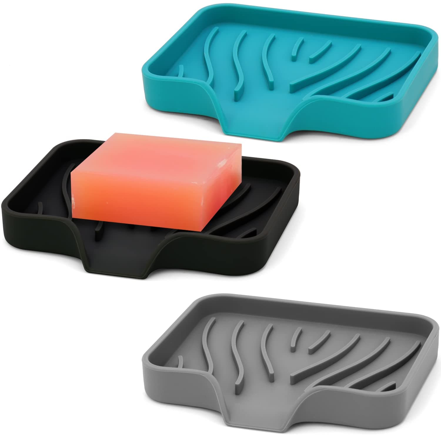 AIMAIAIMAI Silicone Waterfall Soap Holder