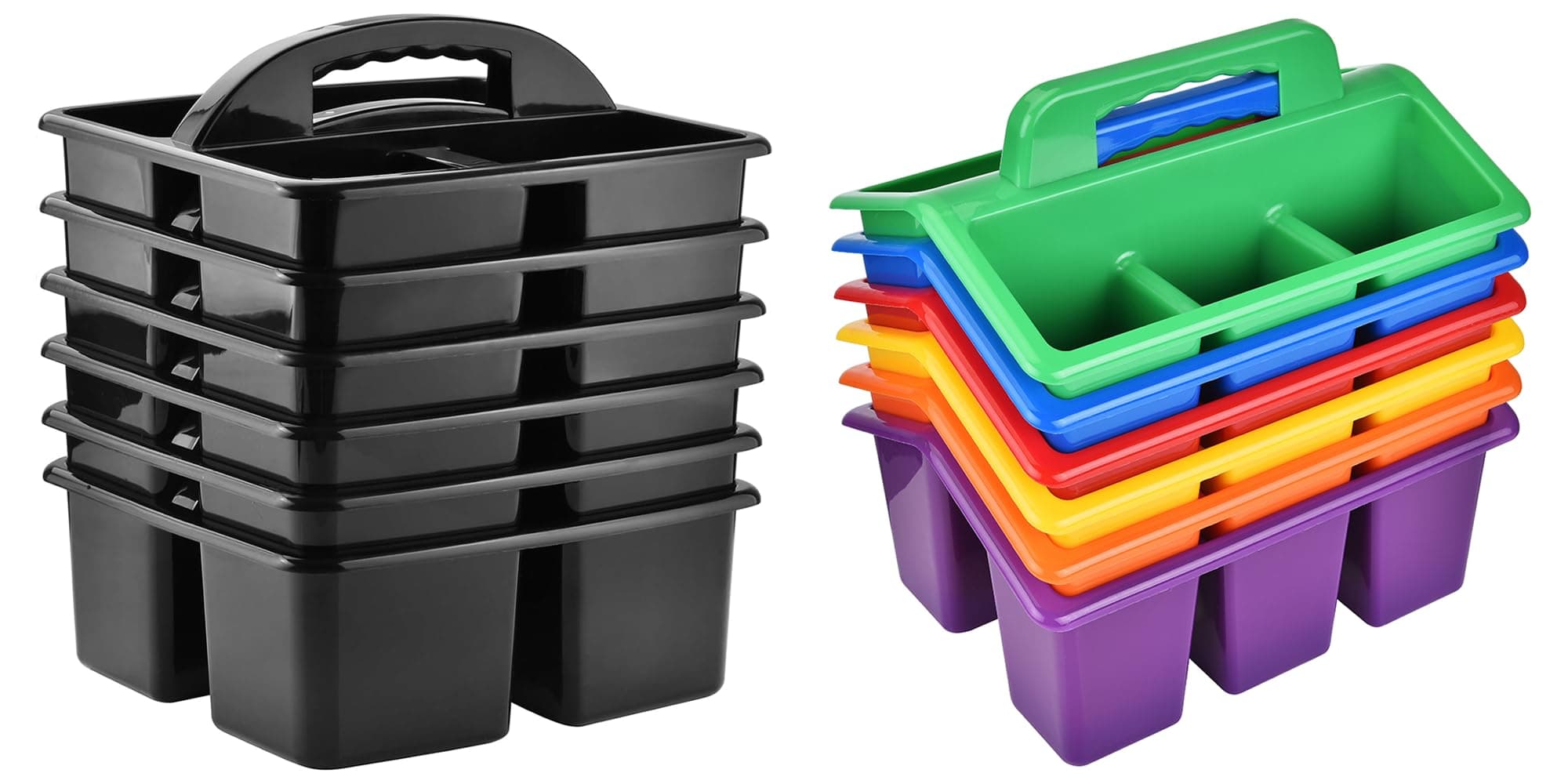 ALINK Plastic Classroom Caddy Organizer with Handle 6-Pack