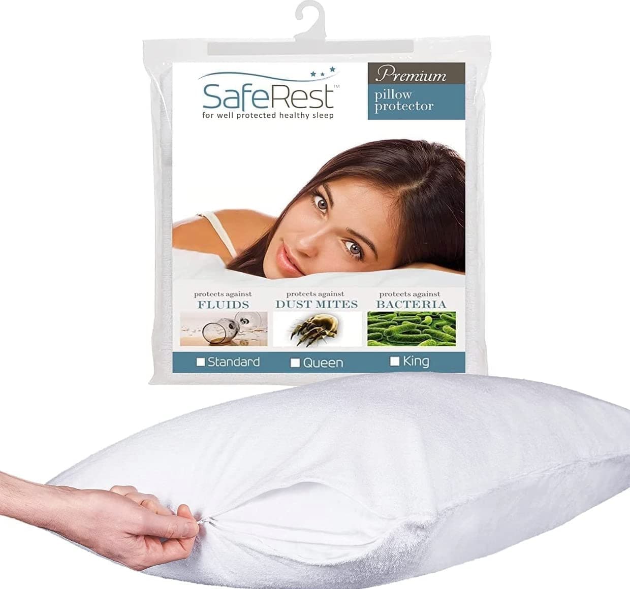 AllerEase Waterproof Soft Top Hypoallergenic Pillow Protector 2-Pack