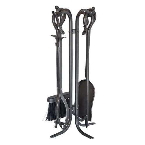 AMAGABELI Fireplace Tools Set with Brass Handles