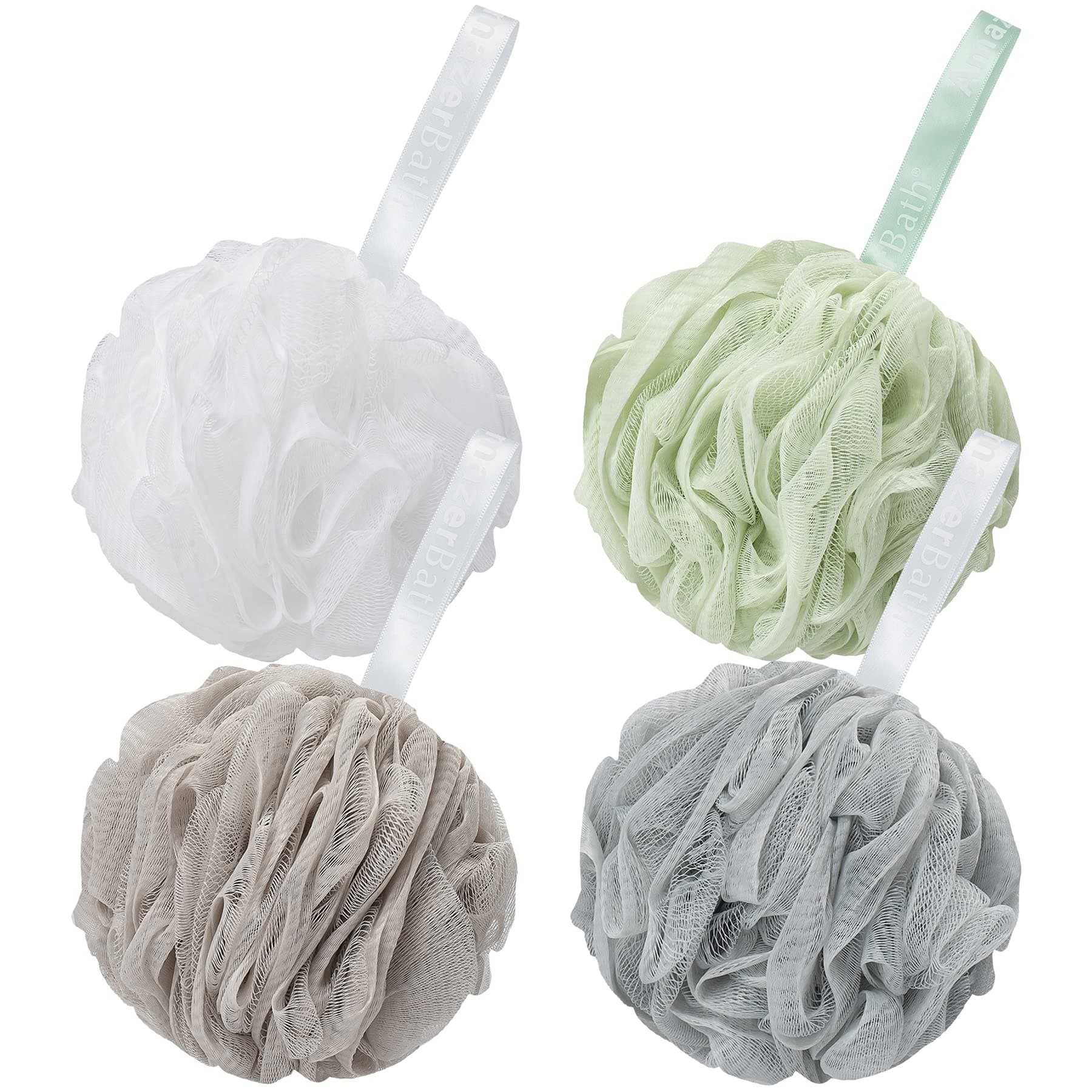 AmazerBath Loofah Sponge 75g 4-Pack Exfoliating