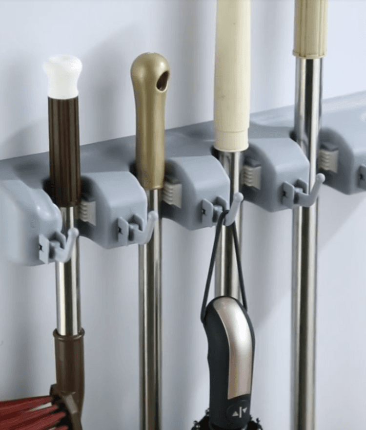 AmazonBasics Heavy Duty Wall Mount Broom and Mop Holder