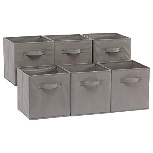 Amazon Basics Collapsible Fabric Storage Cubes - 6 Pack