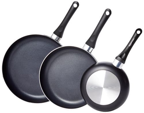 Amazon Basics 3-Piece Nonstick Cookware Set (8, 10, 12 inch)