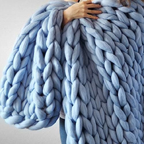 Amelie Home Luxury Handmade Chunky Knit Throw Blanket
