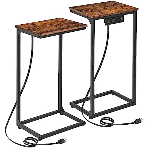 AMHANCIBLE C-Shaped Side Table Set of 2