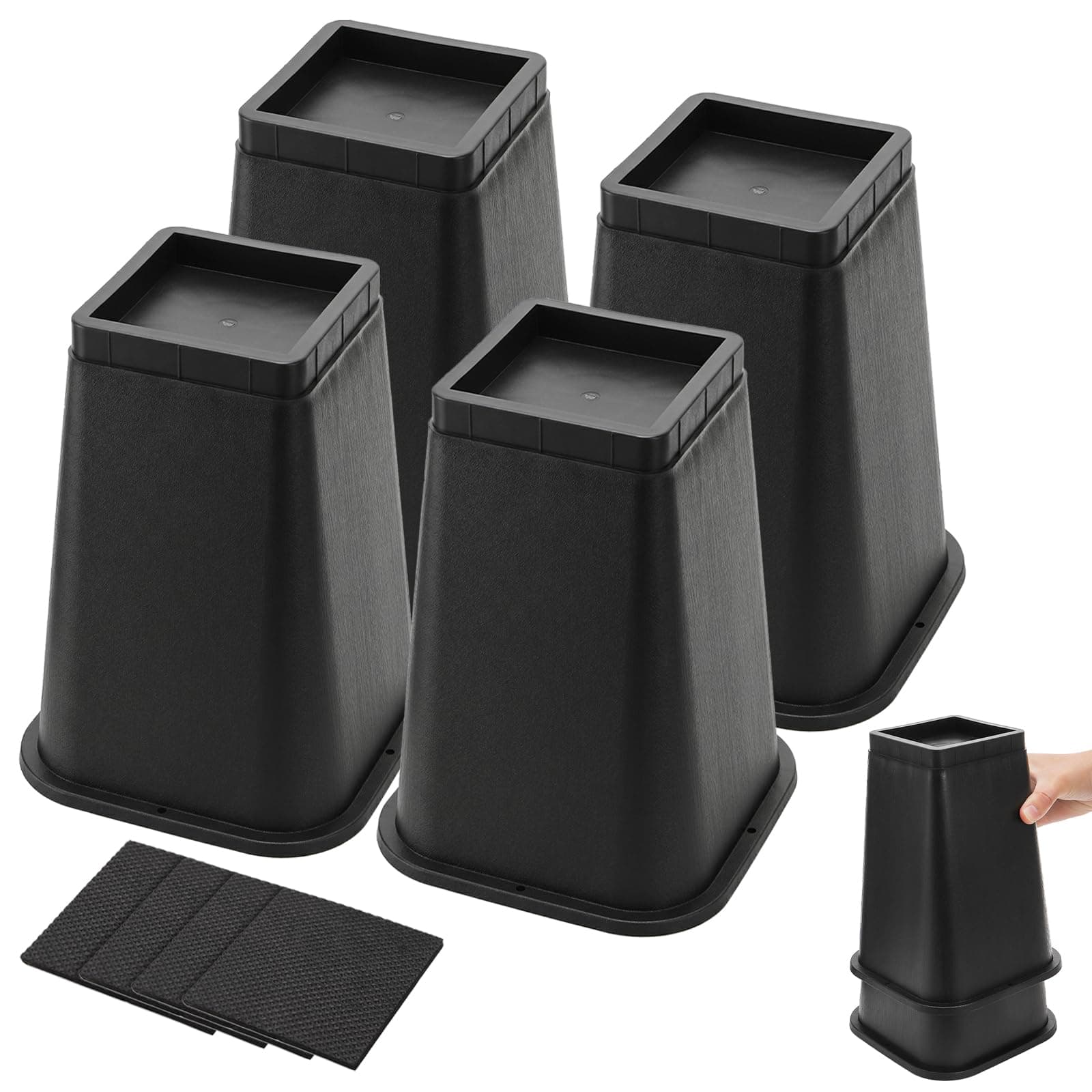 ANNKUT Rectangle Furniture Risers Stackable