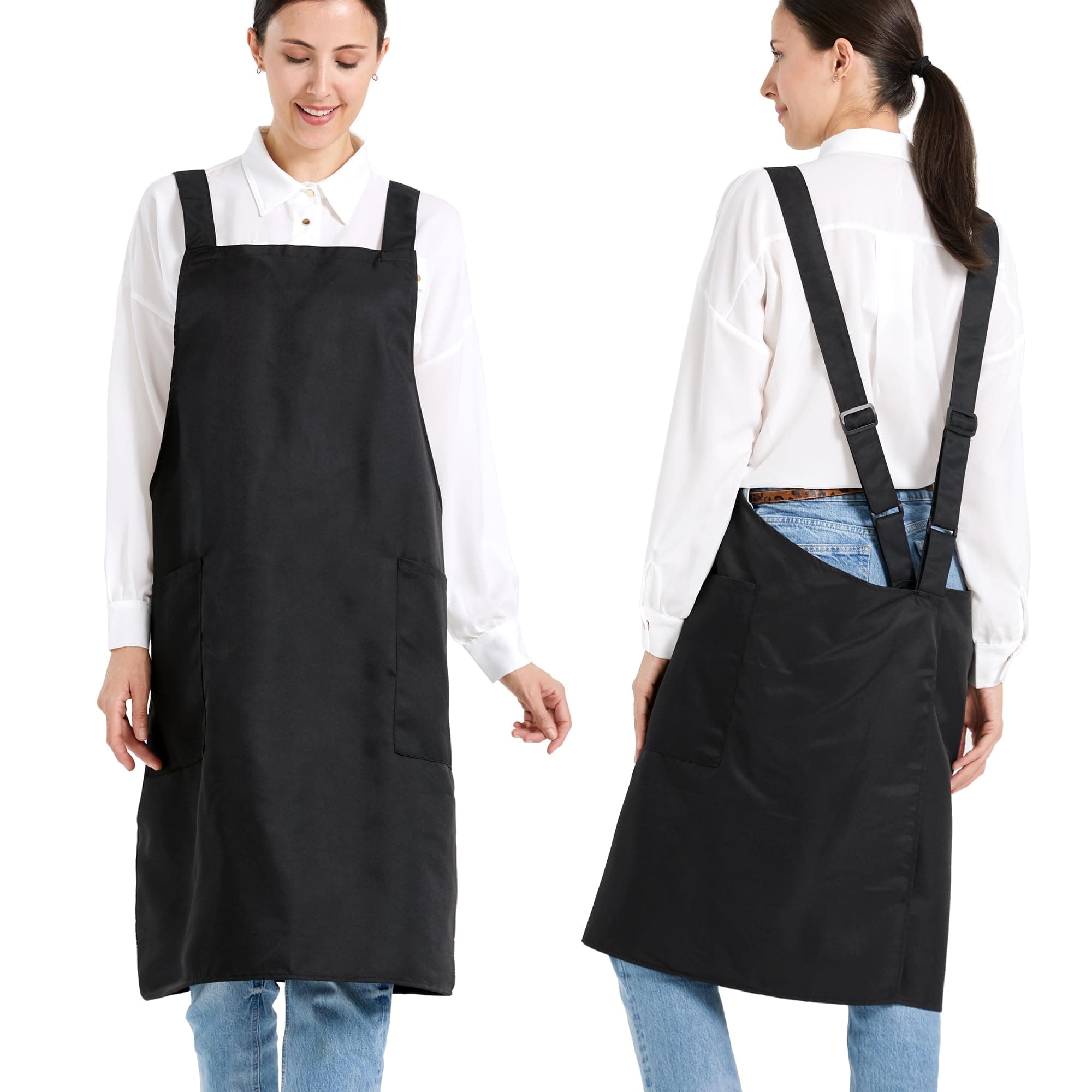 APRONNER Cross Back Apron with Pockets
