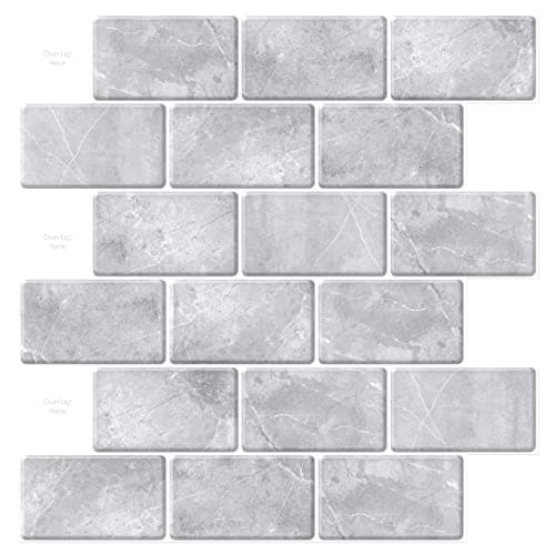 Art3d 12 by 12 inch Peel and Stick Tile Grey Brick