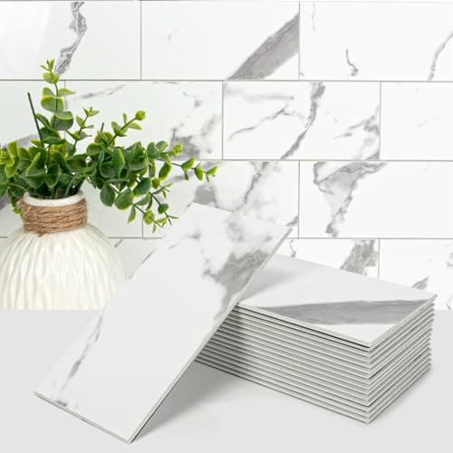 Art3d 102-Piece Peel and Stick Stone Beige Subway Tile