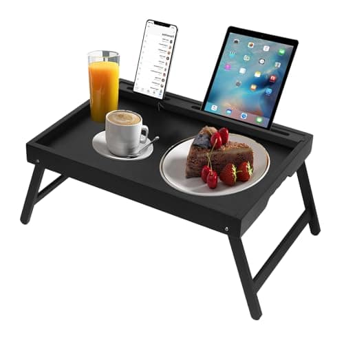 Artmeer Bamboo Bed Tray with Folding Legs