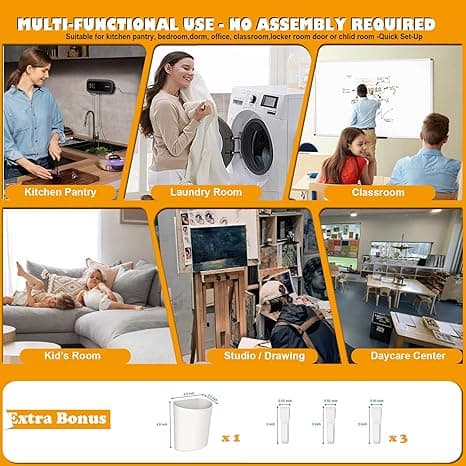 Asunflower Foldable Rolling Cart with Cups and Hooks