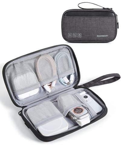 BAGSMART Small Electronics Travel Organizer Cord Bag