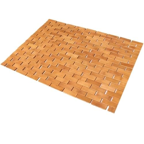 Bamboo Bath Mat Natural Wood Spa Style