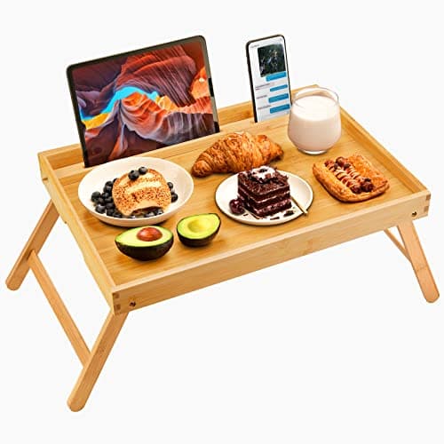 Easoger 2-Pack Bamboo Breakfast in Bed Trays