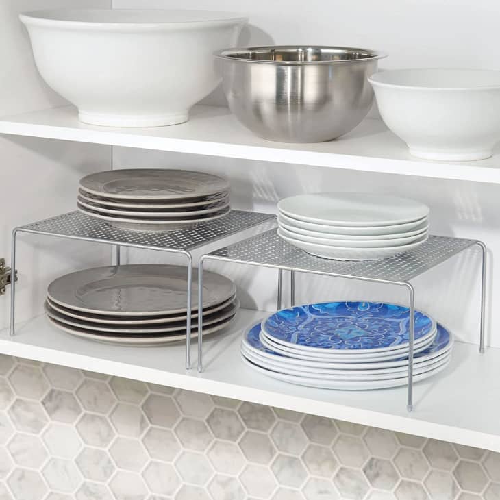 Bamboo Cabinet Shelf Riser Organizer