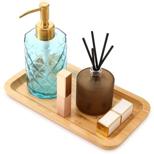 Bamboo Bathroom Organizer Countertop Tray