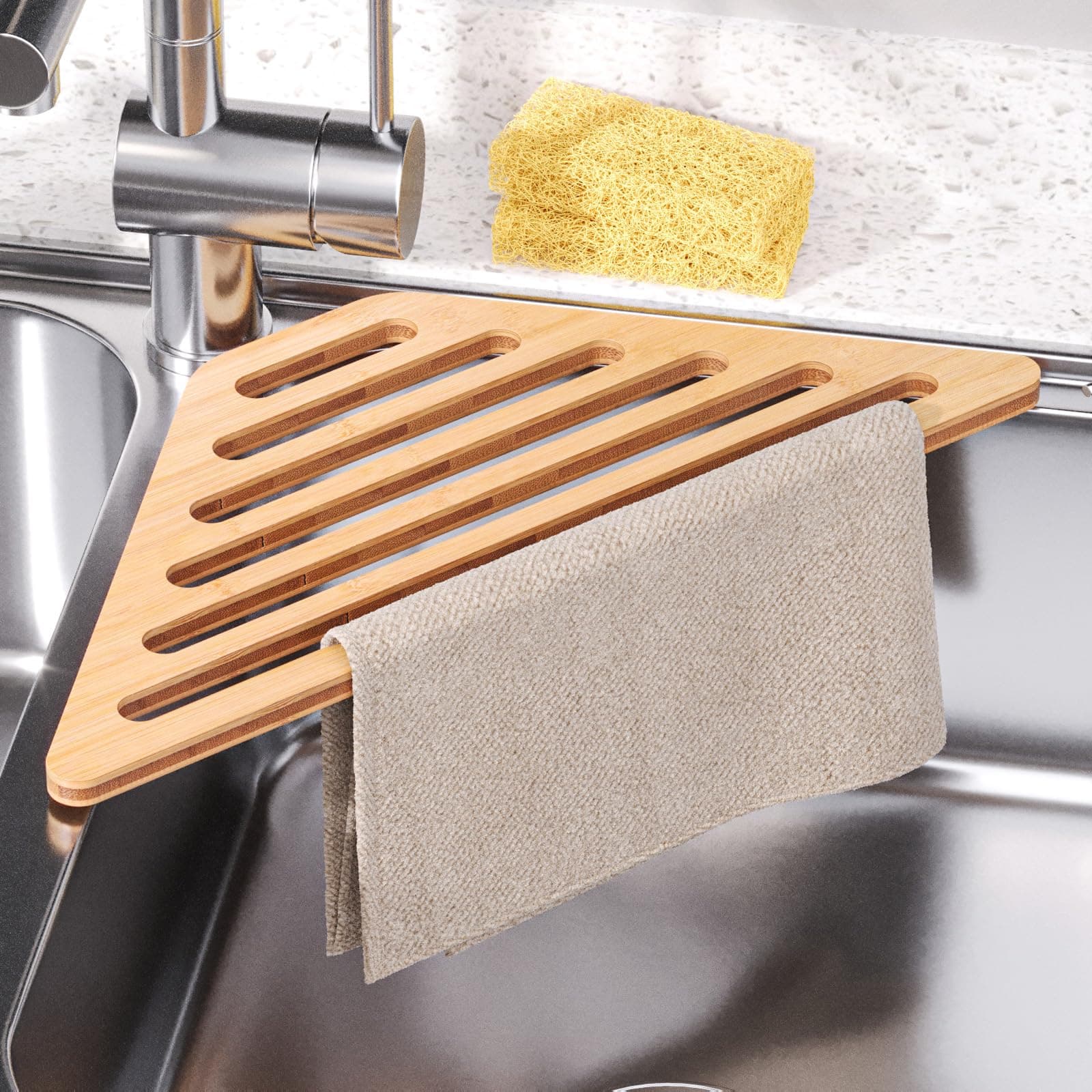 Bamboo Dish Drying Mat Kitchen Drain Board