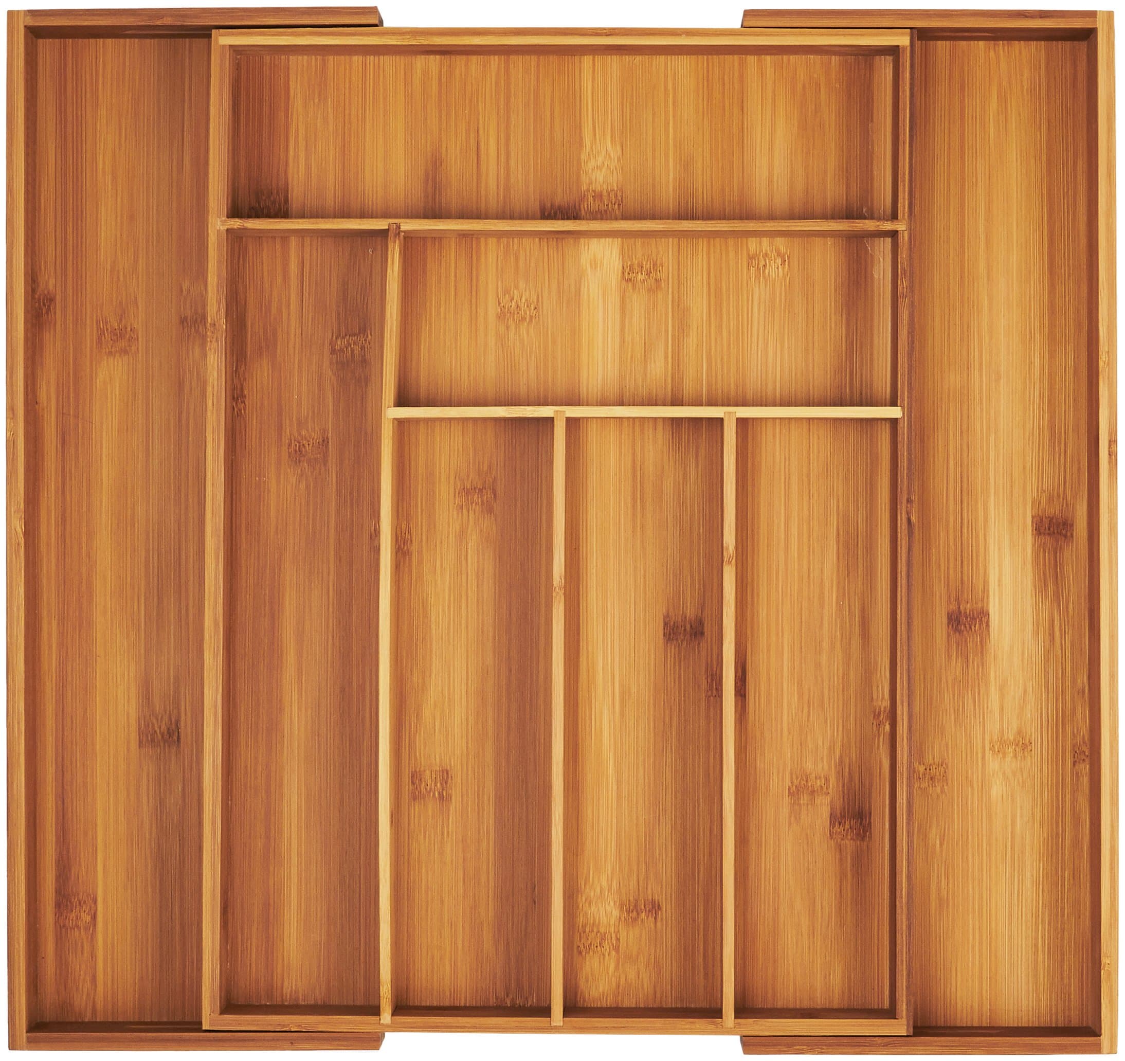 Pipishell Bamboo Expandable Silverware Drawer Organizer