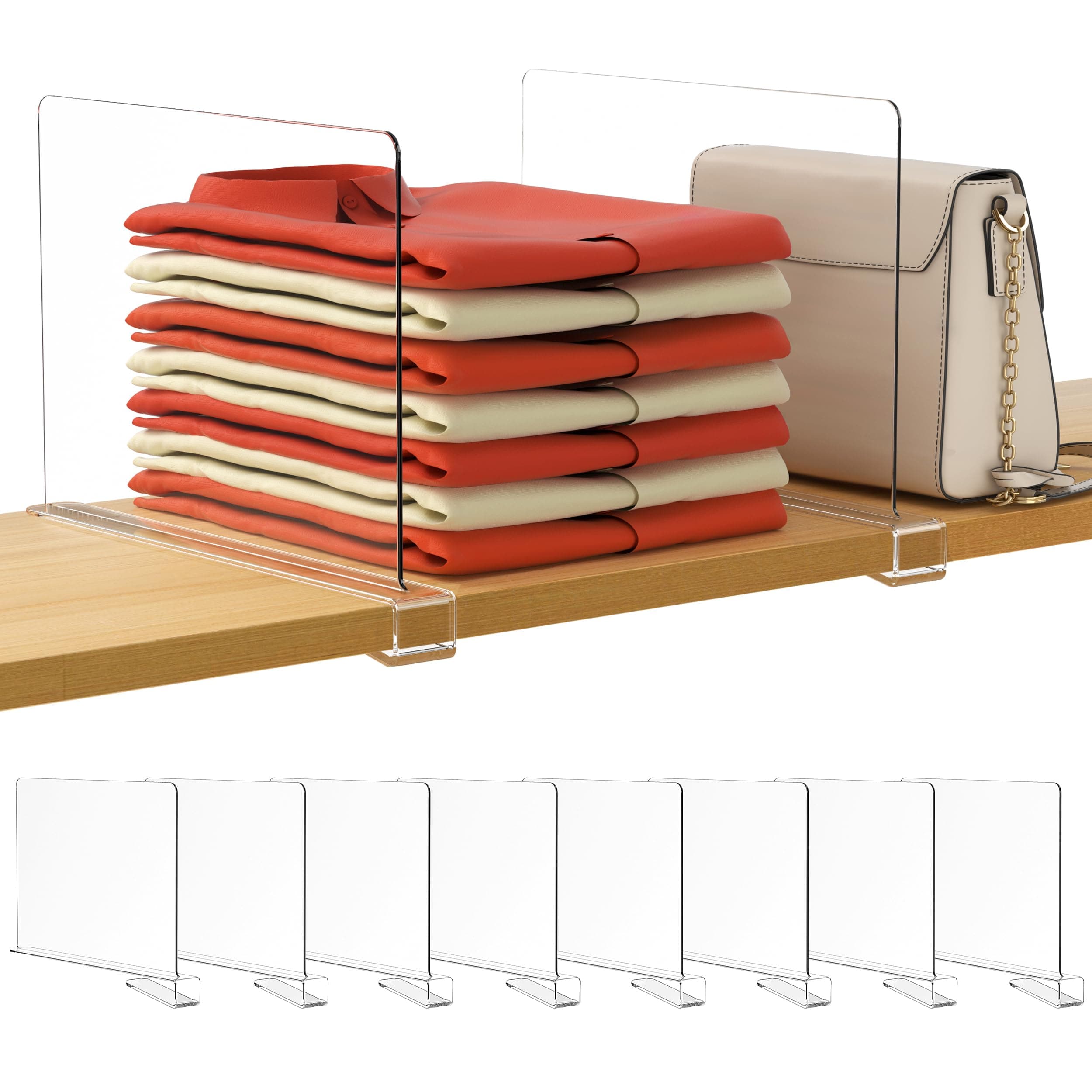 Felt-Lined Hanging Sweater Cubbies 4-Tier