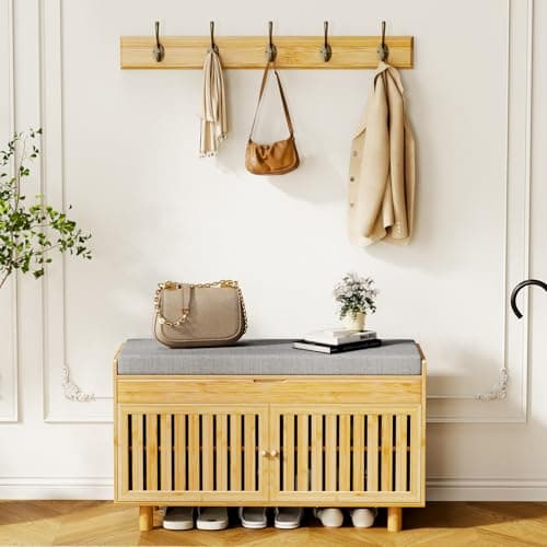 2-Tier Bamboo Shoe Bench