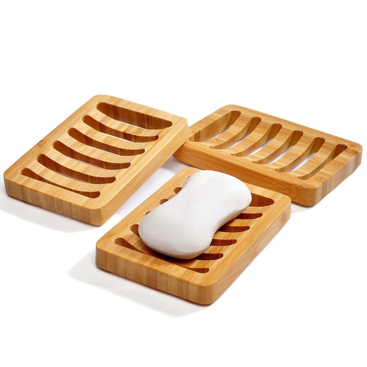 AmazerBath Bamboo Soap Dish 2-Pack