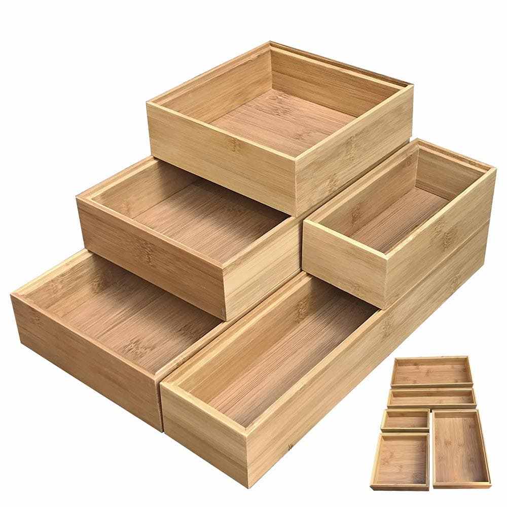 Bamboo Stackable Drawer Unit
