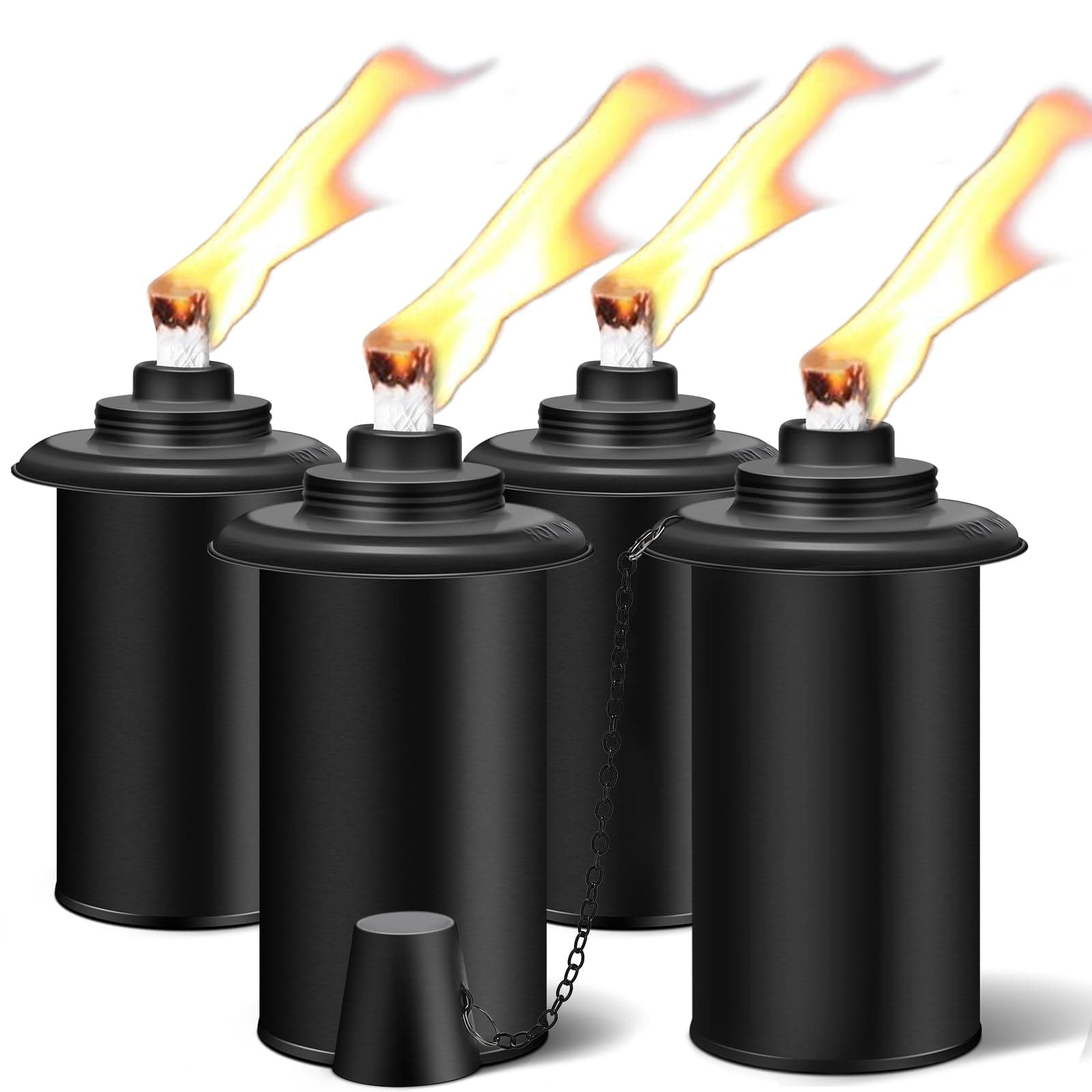 Bamboo Tabletop Citronella Torch Set (2-Pack)