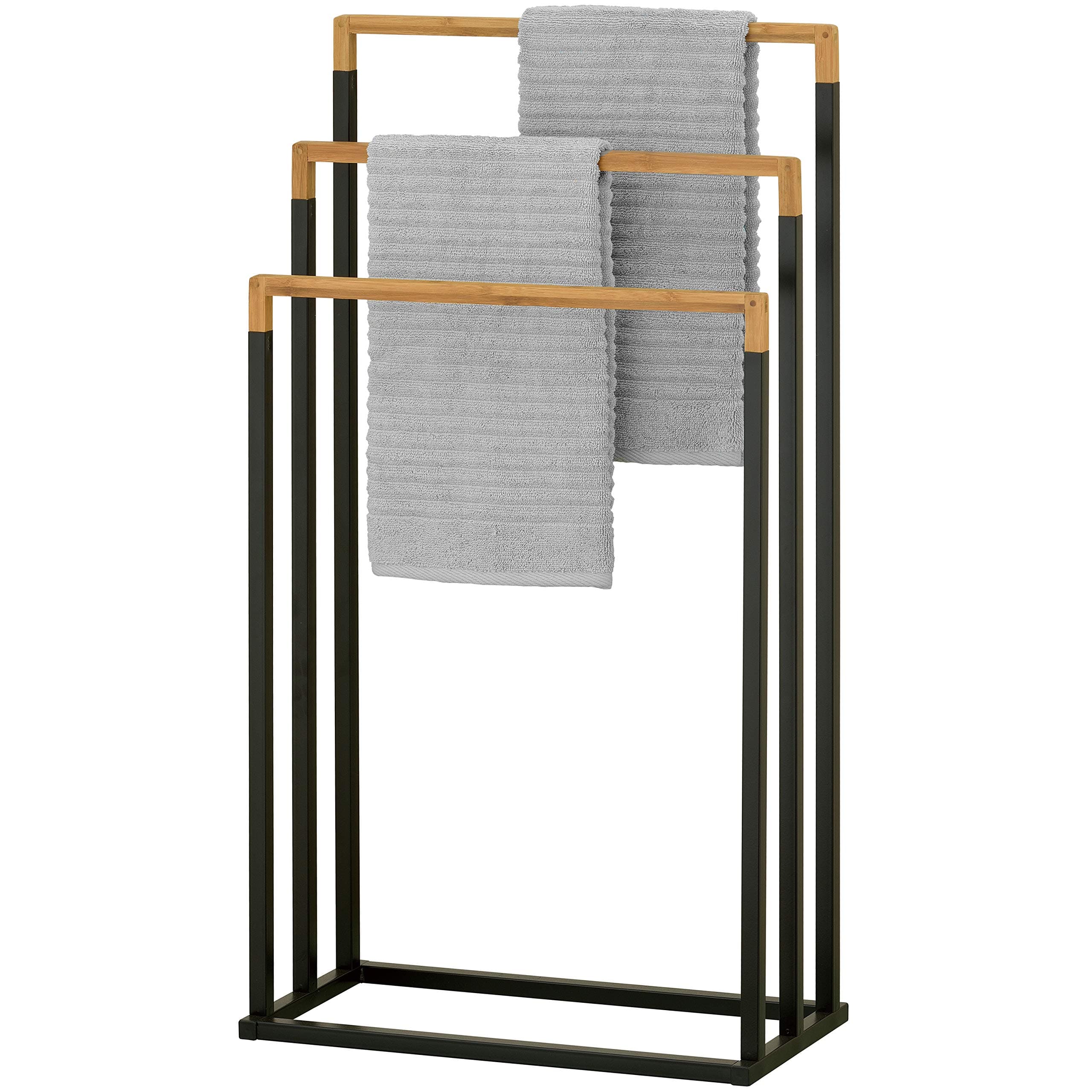Bamboo Towel Ladder Freestanding 5-Tier