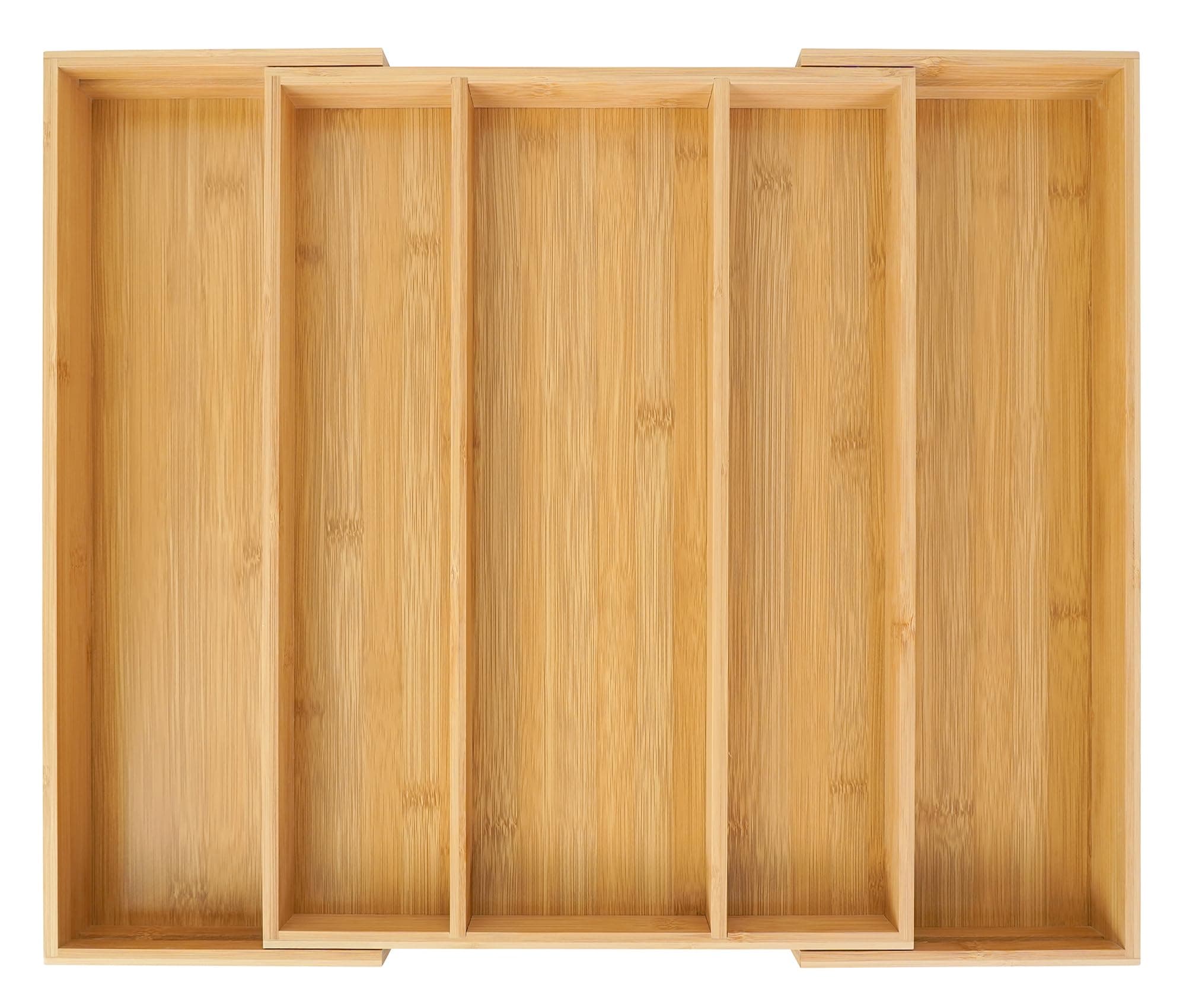 Bambüsi Bamboo Expandable Drawer Organizer with Dividers