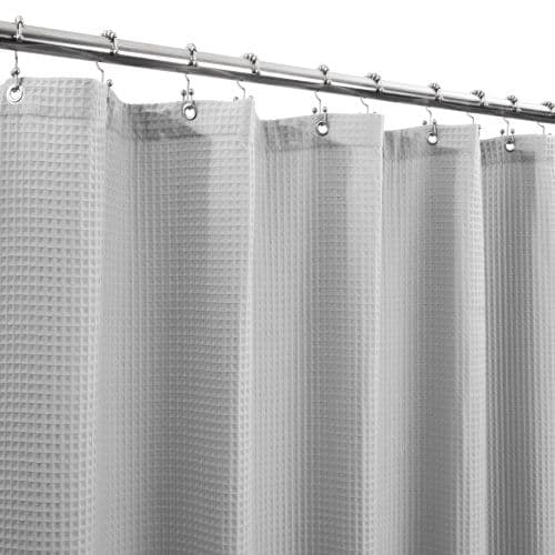 Barossa Design Gray Waffle Weave Shower Curtain