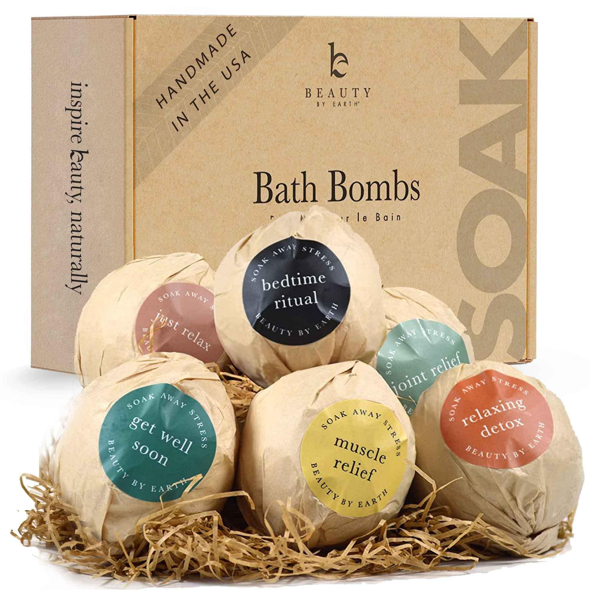 Organic Natural Bath Bombs Gift Set 6-Pack