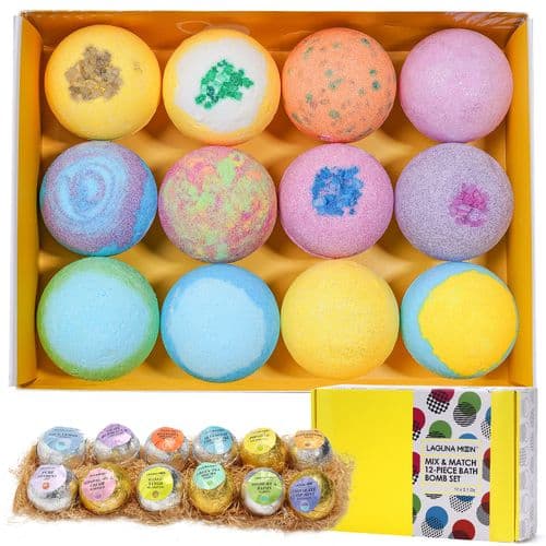 Handmade Bath Bombs Gift Set (12-Pack)