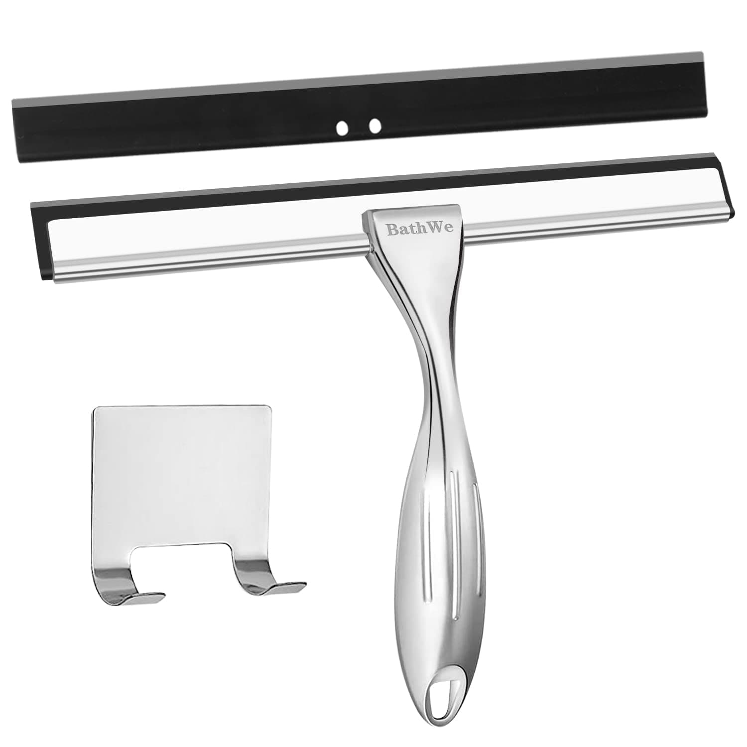 Bathwe 10 Inch Shower Squeegee with Replacement Blade