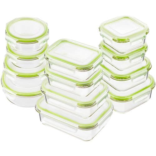 Bayco 24-Piece Glass Food Storage Set
