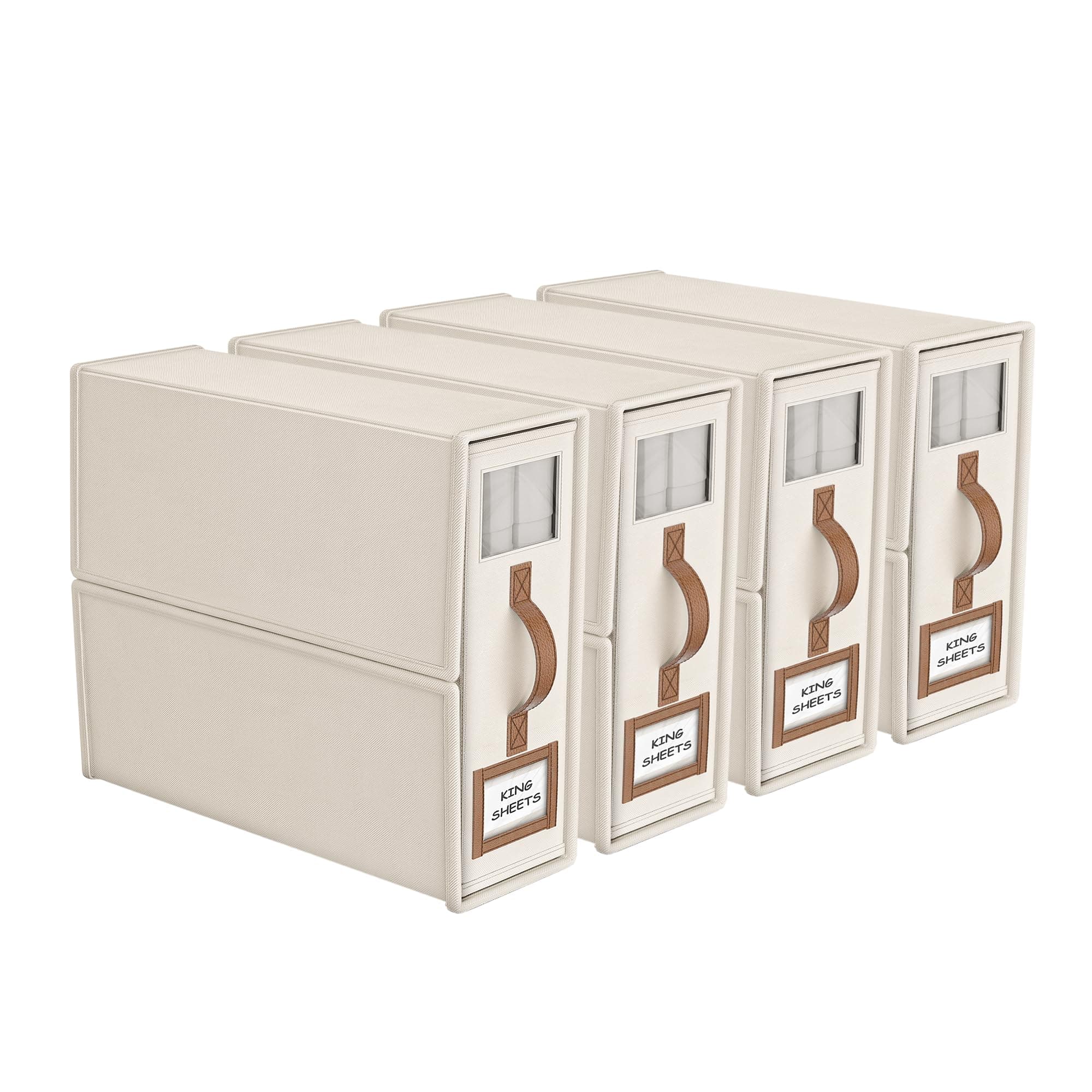 Bed Sheet Organizers 8-Pack Linen Closet