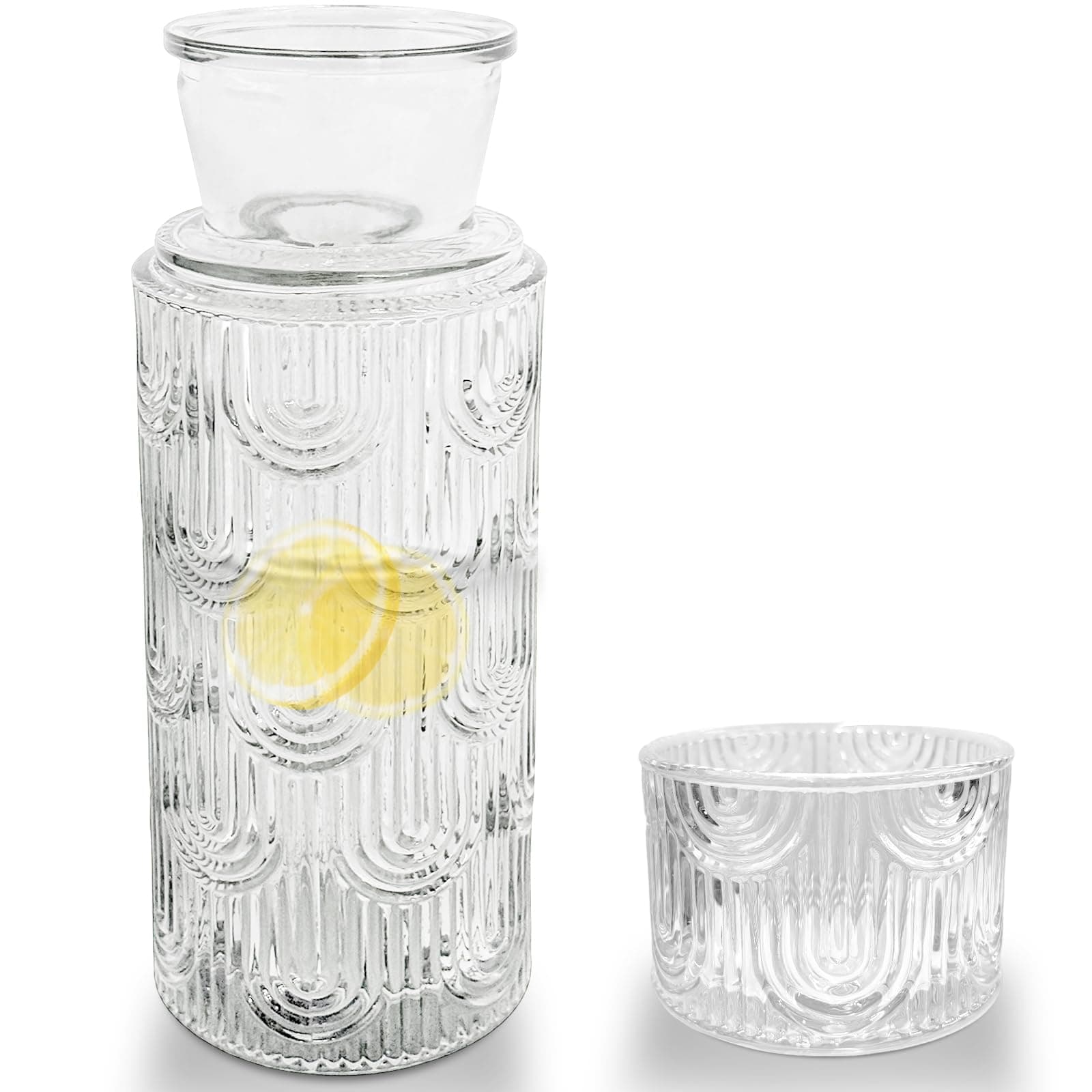 Bedside Water Carafe with Tumbler Glass Set