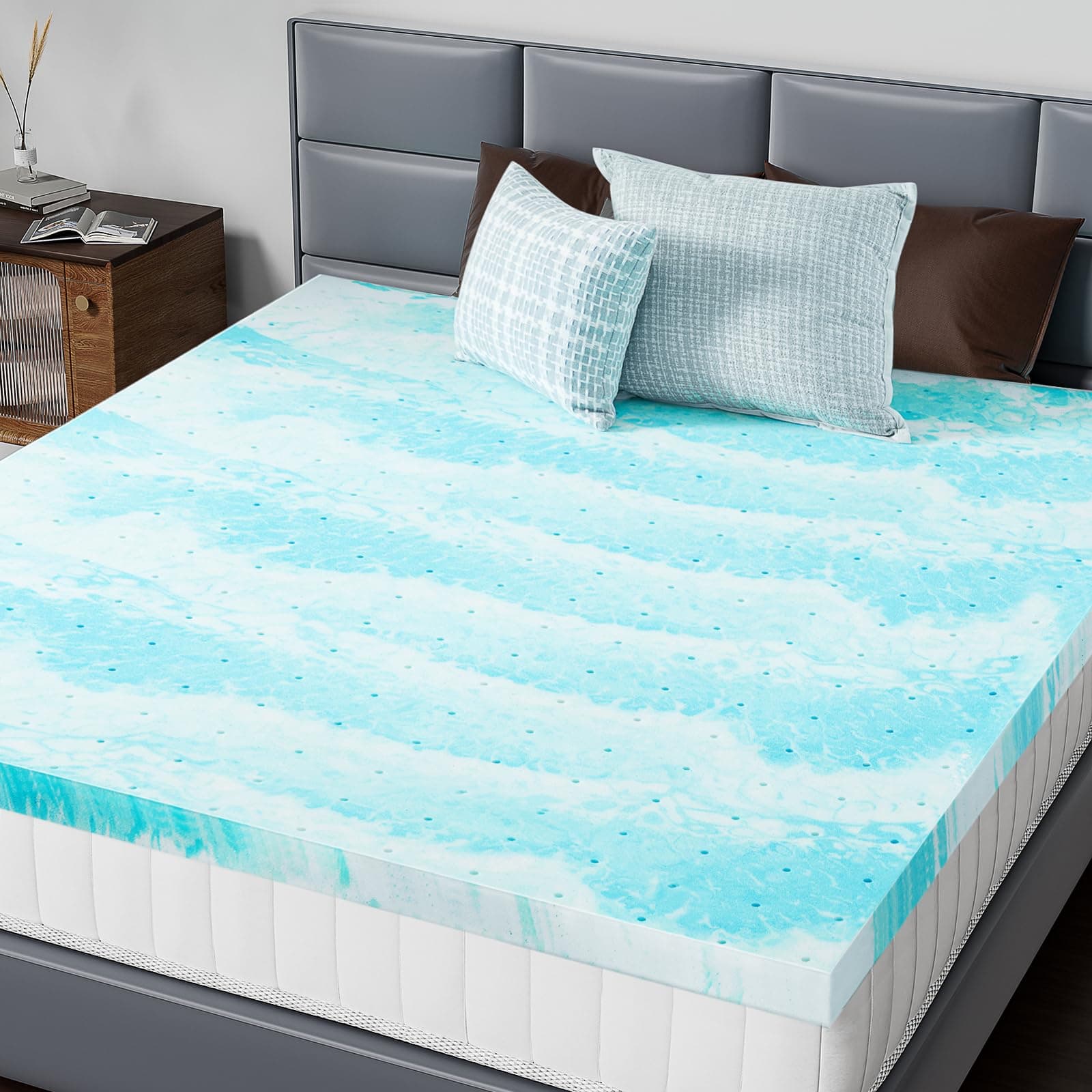 Bedsure Cooling Mattress Pad Queen with Deep Pocket