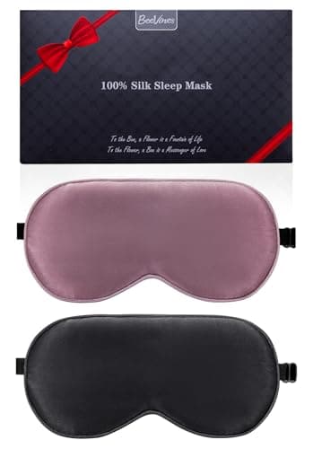 BeeVines 100% Real Mulberry Silk Sleep Mask 2-Pack