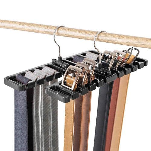 Belt and Tie Combination Hanger with 20 Hooks