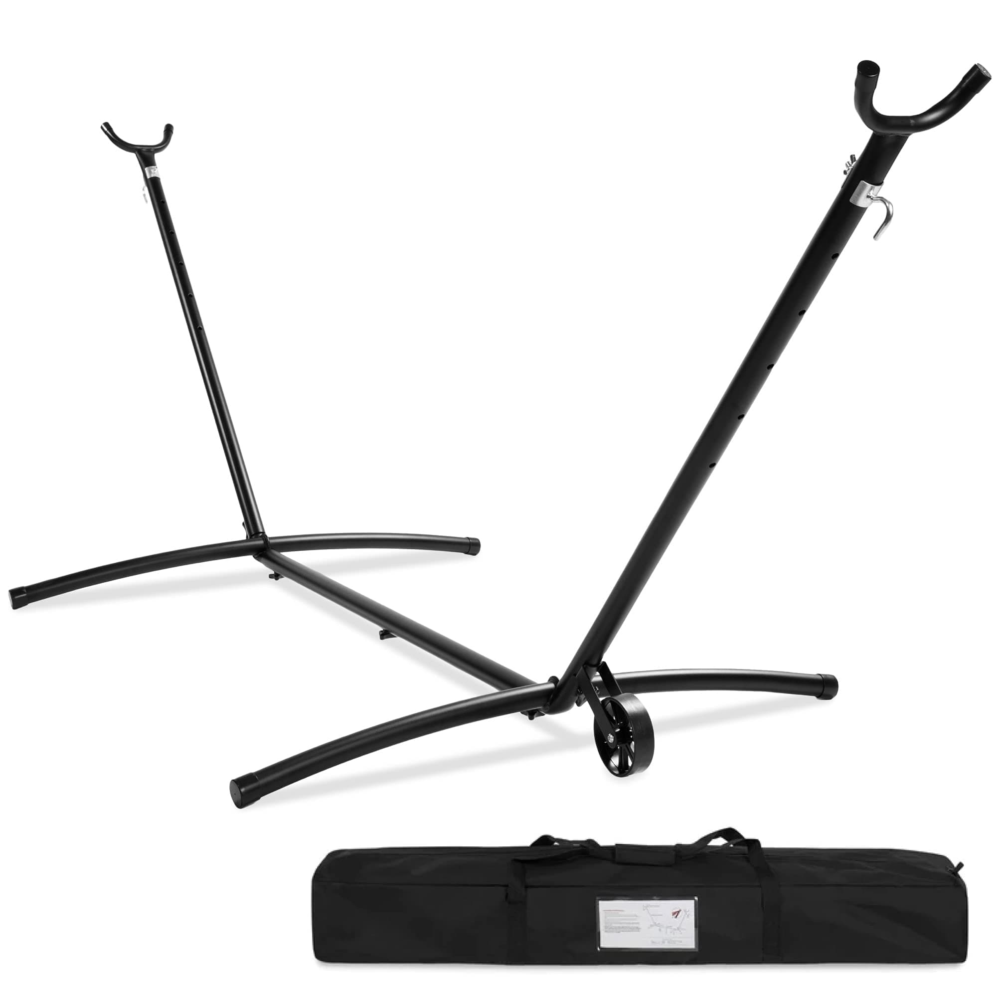 Best Choice Products Portable Heavy-Duty 9ft Steel Hammock Stand with Wheel and Carrying Case