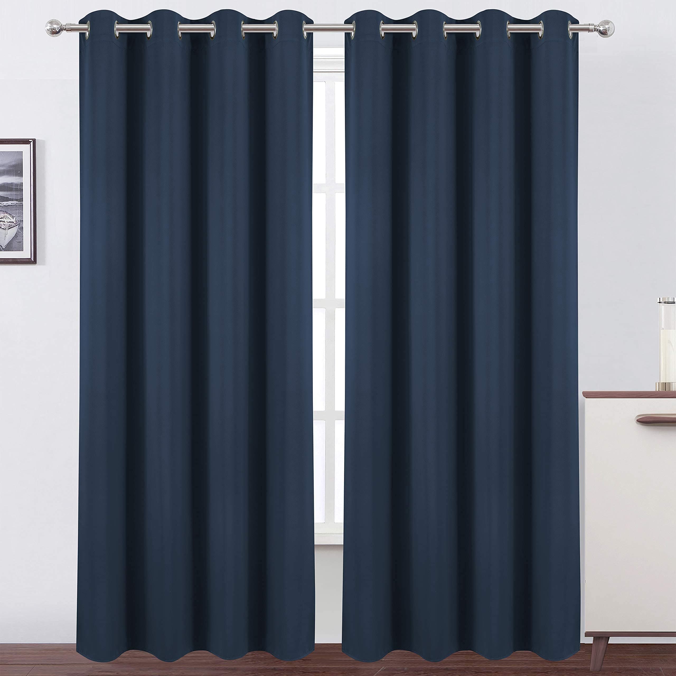 NICETOWN Pitch Black Thermal Insulated Grommet Curtains (2 Panels, 42x63 in)