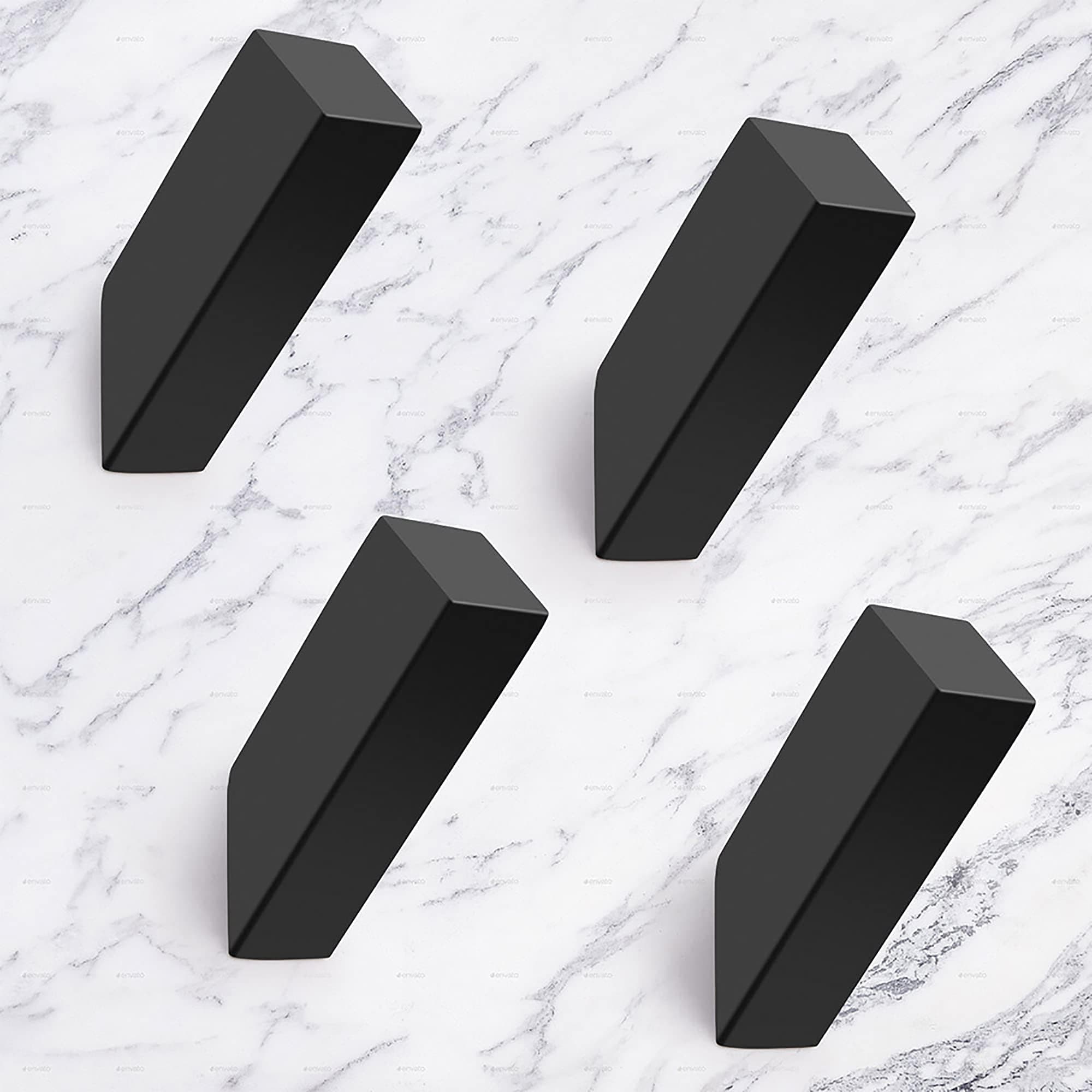Black Metal Wall Hook Set of 4